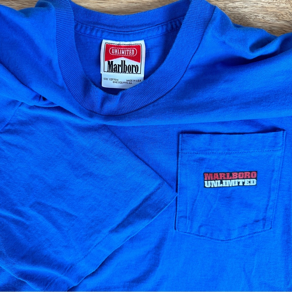 Marlboro Cigarettes 1990's Trucker Motorcycle Cowboy T Shirt Grunge VTG